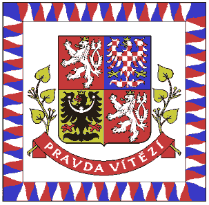 TRUTH WINS - presidential flag with the motto of the first president of Czechoslovakia Tomas Garique Masaryk. echm neteba popisovat :-)